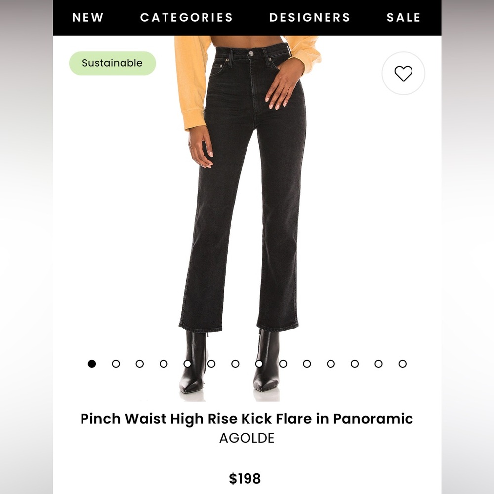 Pinch Waist High Rise Kick Flare